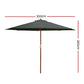 Outdoor Umbrella 3M Pole Stand Sun Beach Garden Deck