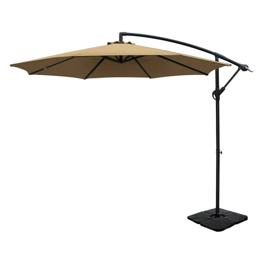Outdoor Umbrella 3M with Base Cantilever Beach Garden Patio