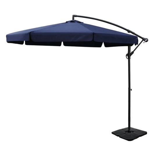 Outdoor Umbrella 3M with Base Cantilever Garden Beach Patio