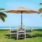 Outdoor Umbrella 3M with Base Pole Tilt Beach Garden Patio