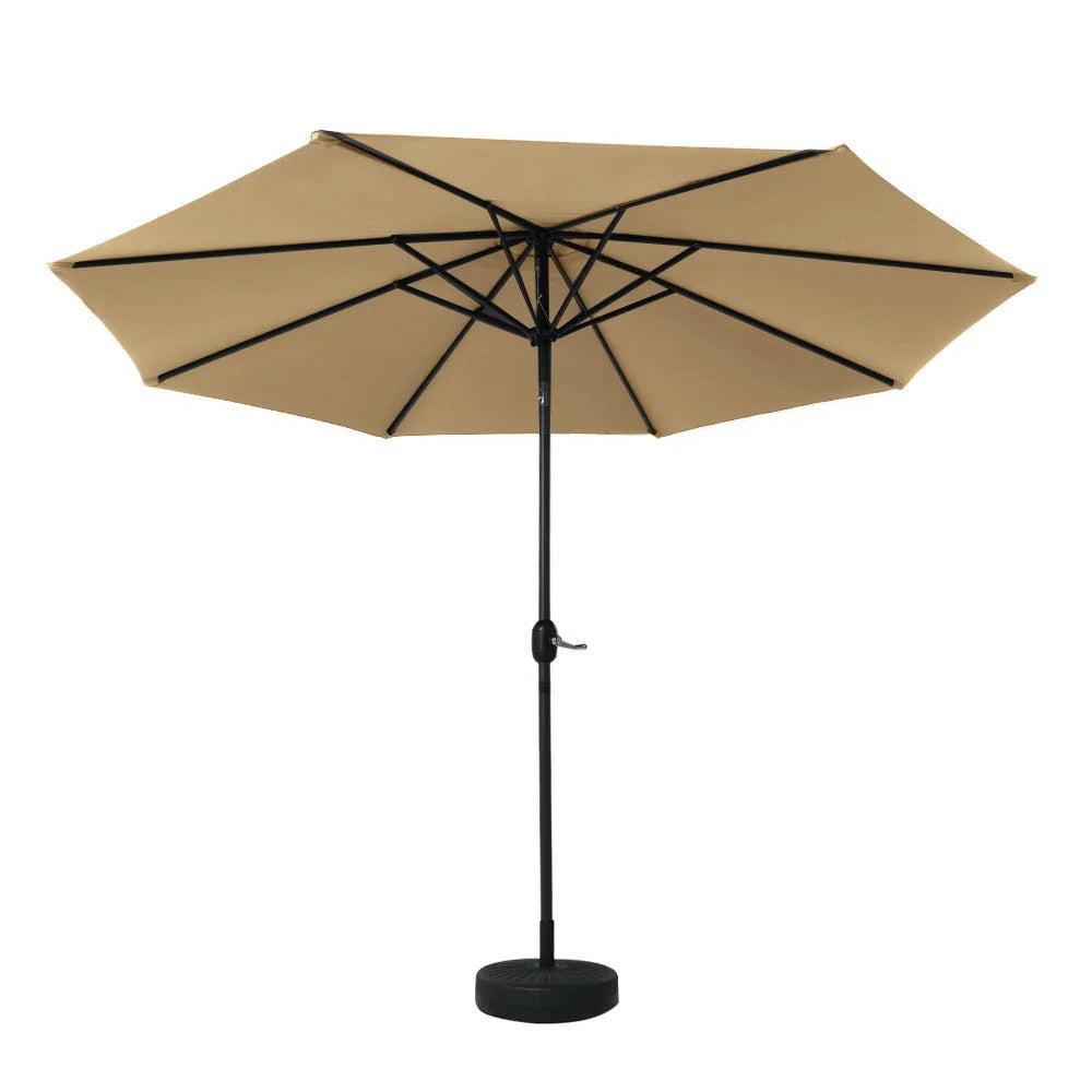 Outdoor Umbrella 3M with Base Pole Tilt Beach Garden Patio