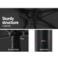 Outdoor Umbrella 4.57M Beach Pole Garden Tilt - Black