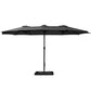 Outdoor Umbrella 4.57M w/Base Stand Beach Pole Garden Tilt