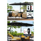 Outdoor Umbrella 4.57M w/Base Stand Beach Pole Garden Tilt