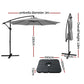 Outdoor Umbrella Cantilever Sun Stand UV Garden Base - Grey