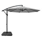 Outdoor Umbrella Cantilever Sun Stand UV Garden Base - Grey