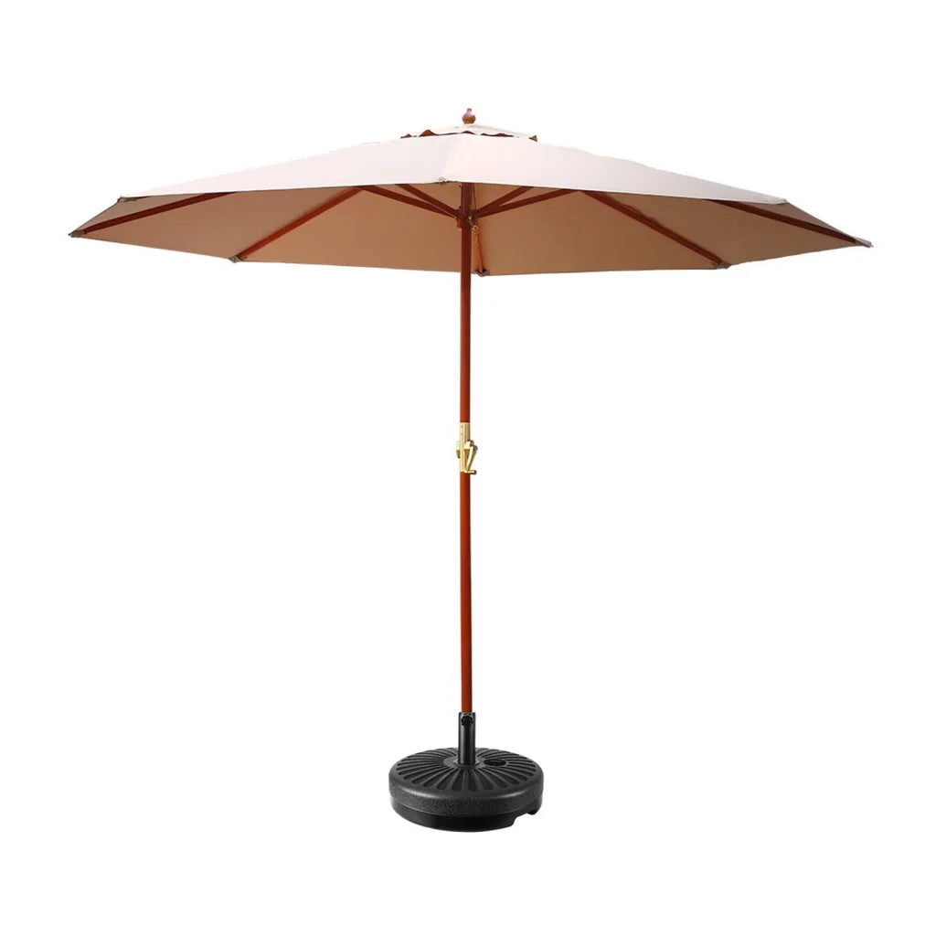 Outdoor Umbrella Pole 3M with Base Garden Stand Deck