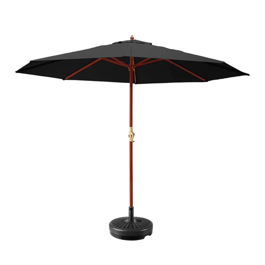 Outdoor Umbrella Pole 3M with Base Garden Stand Deck