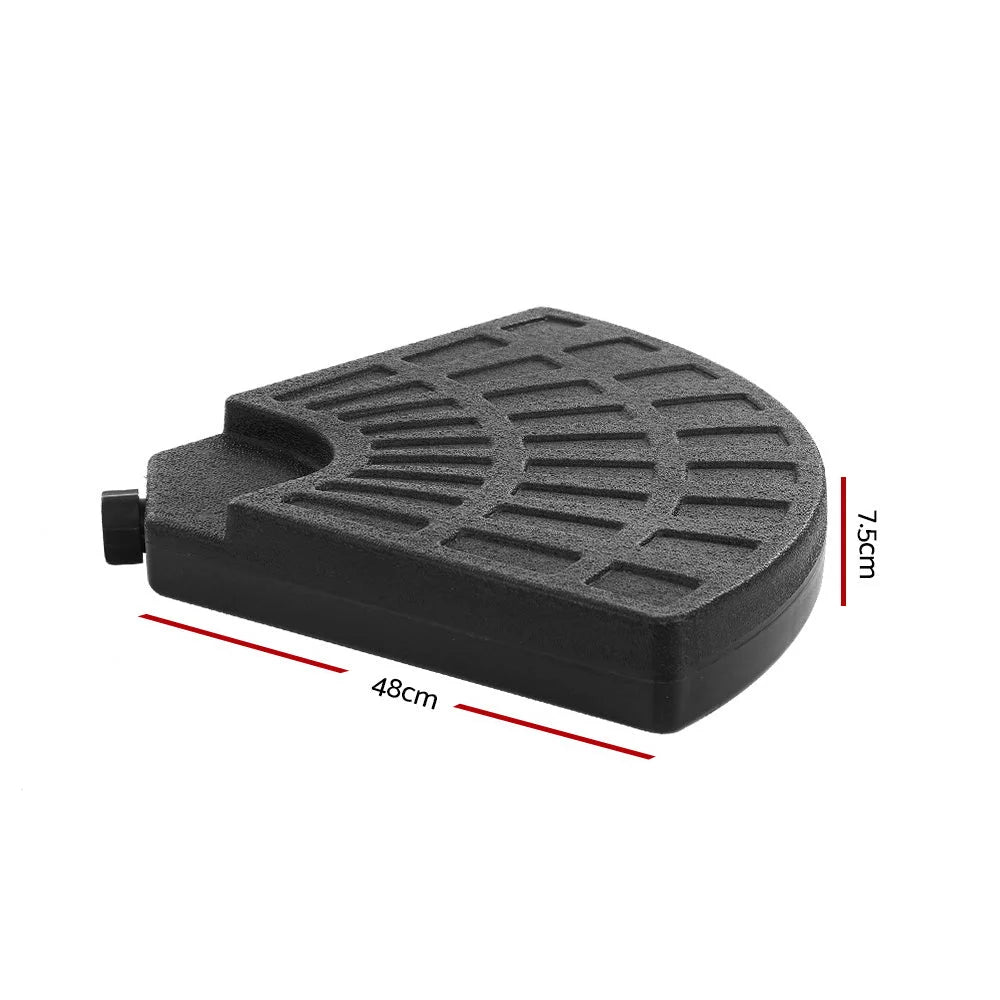 Outdoor Umbrella Stand 4 x Base Pod Plate Sand/Water Patio