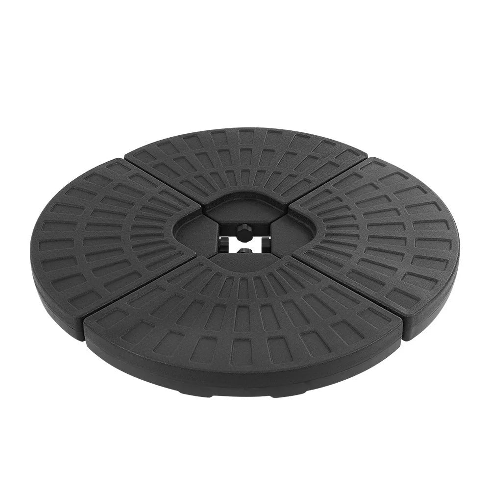 Outdoor Umbrella Stand 4 x Base Pod Plate Sand/Water Patio