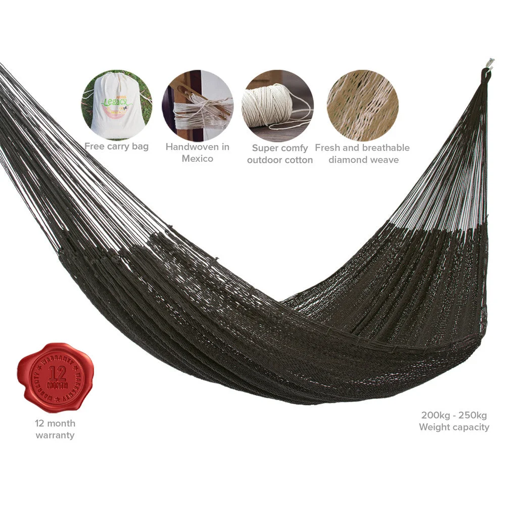 Outdoor undercover cotton Mayan Legacy hammock King size