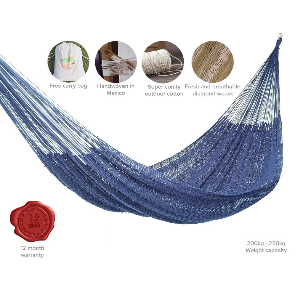 Outdoor undercover cotton Mayan Legacy hammock King size