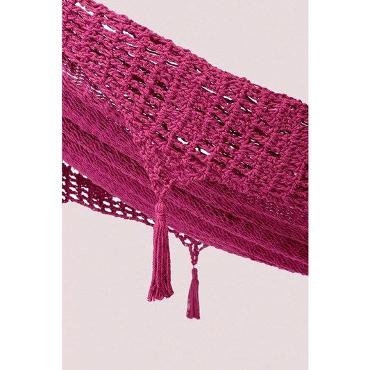 Outdoor undercover cotton Mayan Legacy hammock with hand