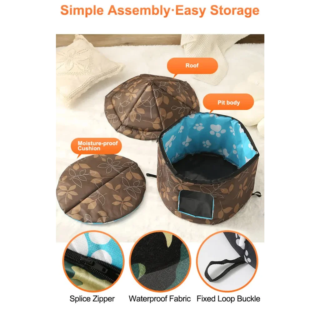 Outdoor Waterproof Cat House - Insulated Weatherproof Warm