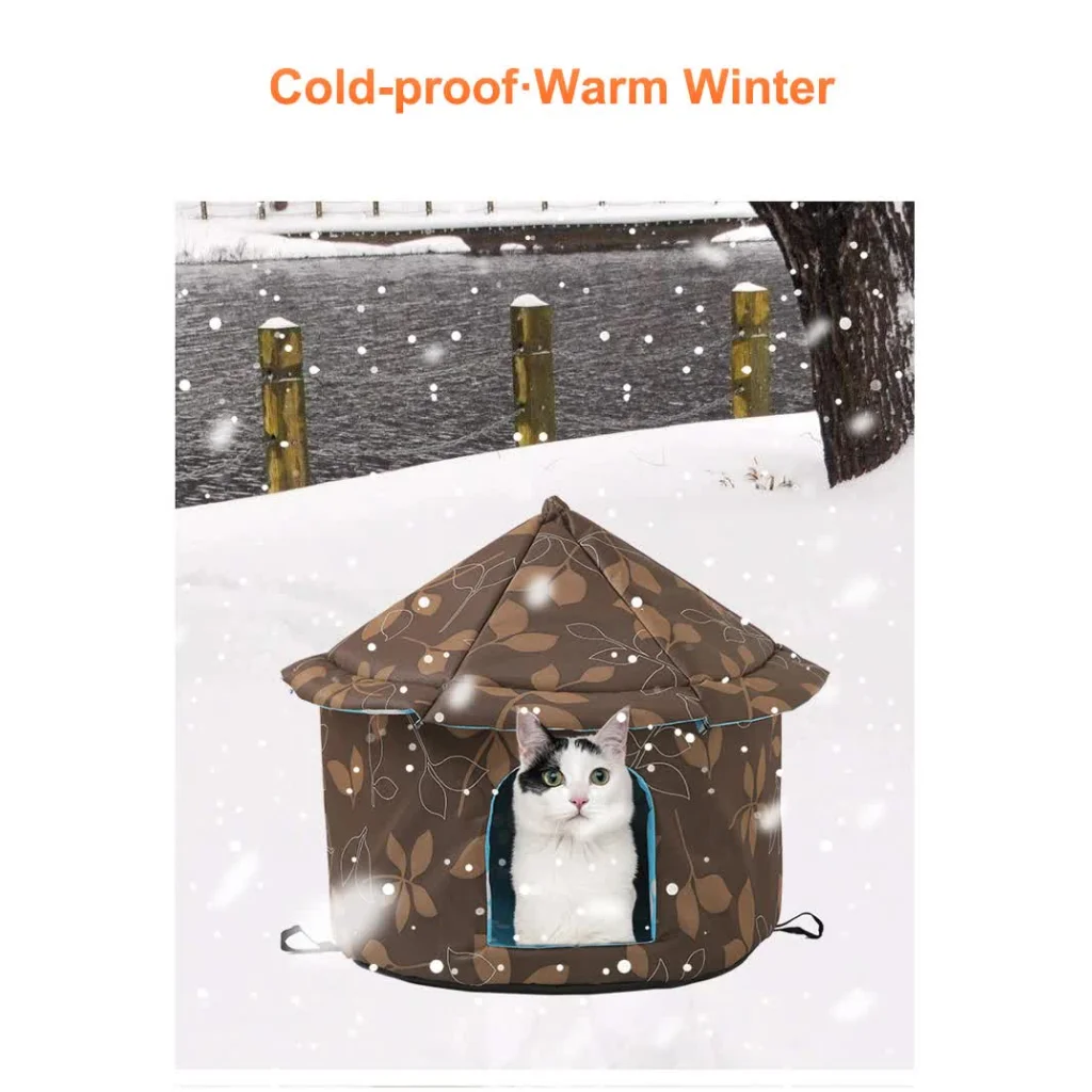 Outdoor Waterproof Cat House - Insulated Weatherproof Warm