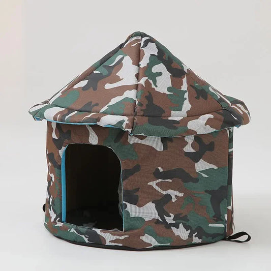 Outdoor Waterproof Cat House - Insulated Weatherproof Warm