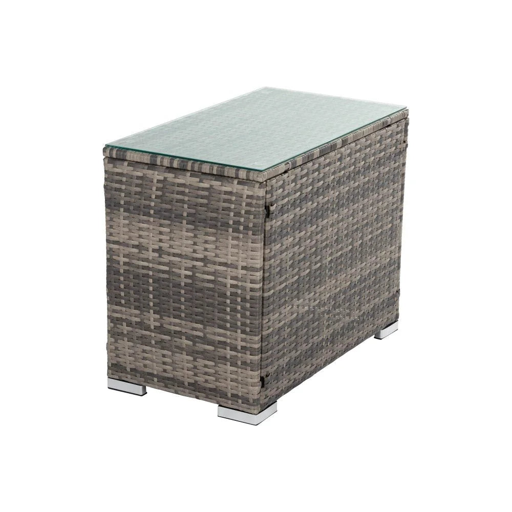 Outdoor Wicker End Table - Grey