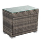 Outdoor Wicker End Table - Grey