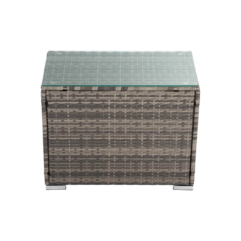 Outdoor Wicker End Table - Grey