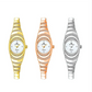 Oval Chain Watch with Diamonds for Women - Silver - Fashion