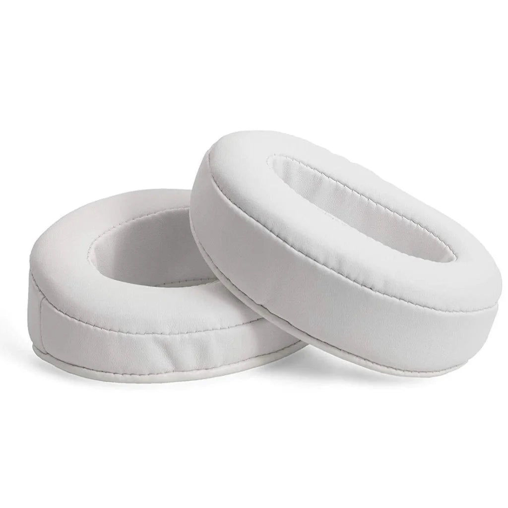 Oval Leather Headphone Case For Brainwavz Hm5 / Philips Shp9500 - White-1915196630110441472