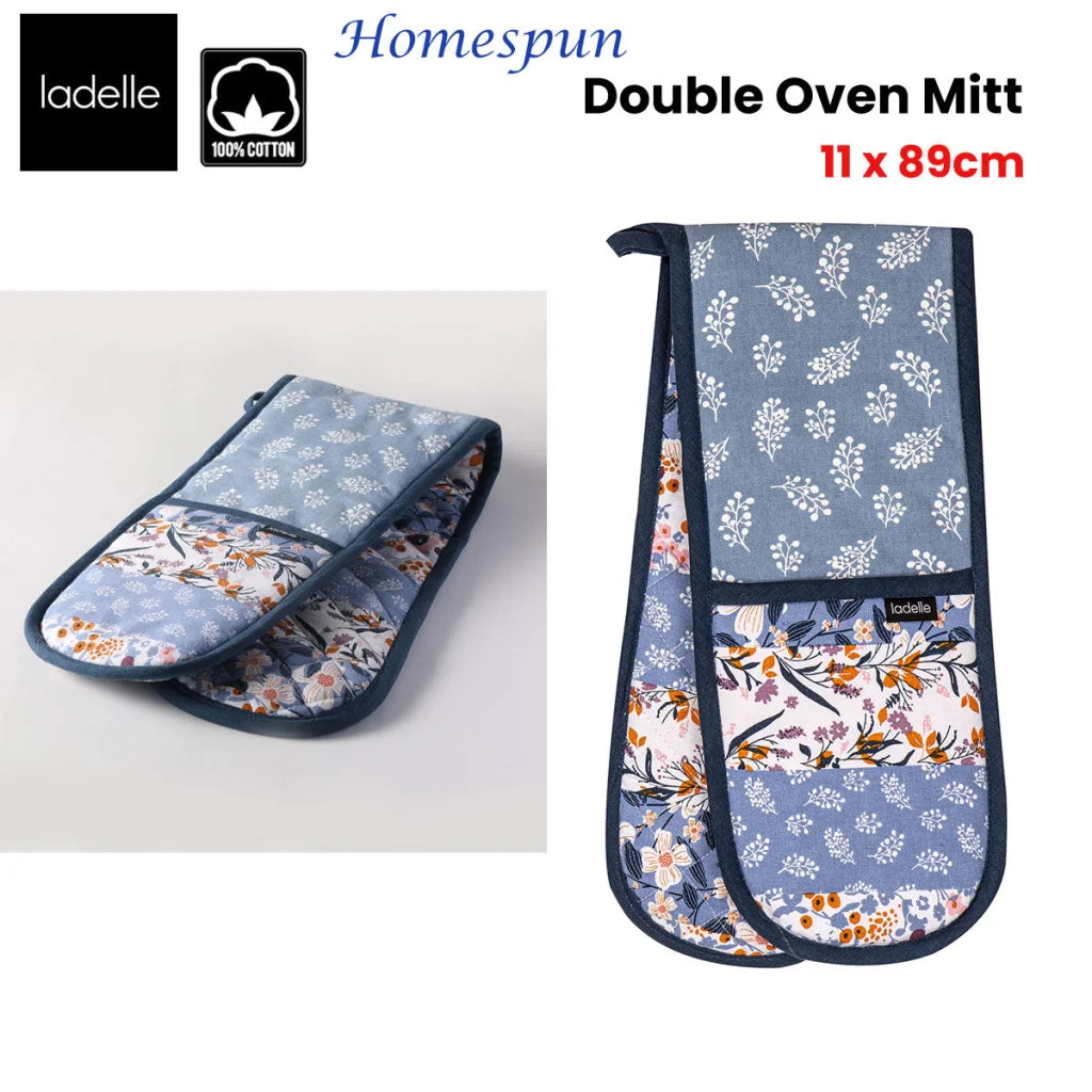 Oven Mitt Ladelle Homespun Double 17 x 89 cm - Home & Garden
