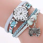 Owl Pendant Bracelet Watch for Women - Small Dial - Milk