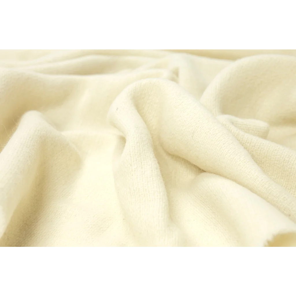 Oxford Throw Blanket Merino Wool Blend - Ivory - Furniture