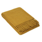 Oxford Throw Blanket Merino Wool Blend - Mustard - Furniture