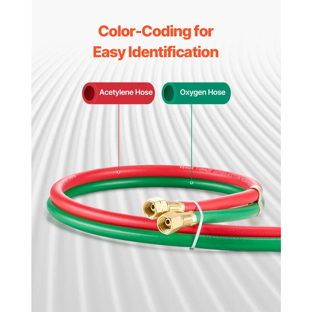 Oxygen Acetylene Hose 1/4-Inch x 100FT T Grade Hose 300PSI