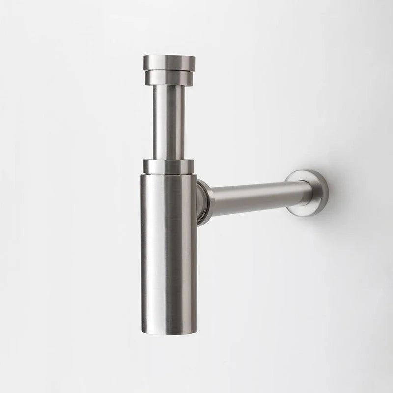P Trap 2023 Brushed Nickel Round Bottle Trap 32/40mm Waste