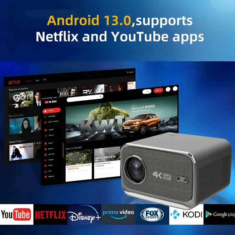 P20 1080P Smart Projector with 4K Decoding Wi-Fi 6