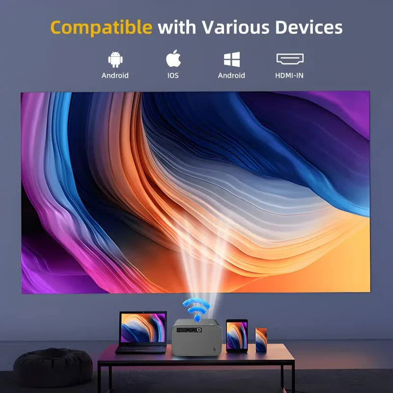 P20 1080P Smart Projector with 4K Decoding Wi-Fi 6