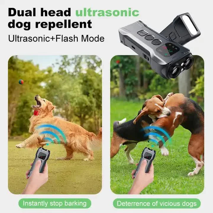 P9 Ultrasonic Dog Repellent Device - Dual-Mode Flashlight