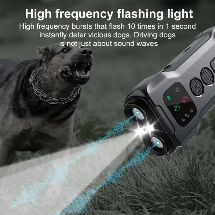 P9 Ultrasonic Dog Repellent Device - Dual-Mode Flashlight
