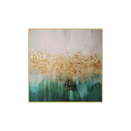 Pacific Green Square Framed Canvas Wall Art - Small - Home