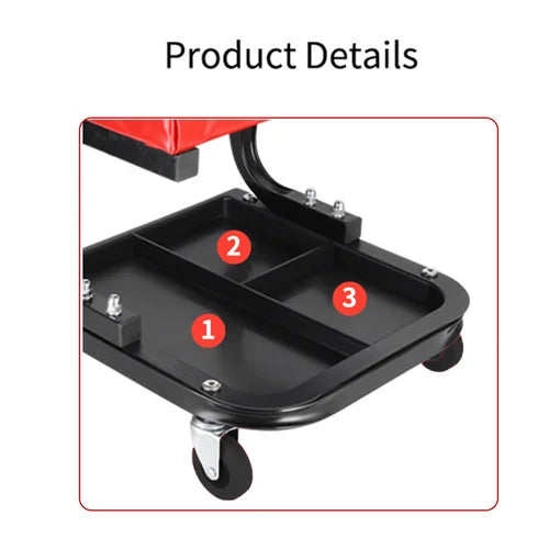 Padded Rolling Creeper Garage Mechanics Roller Seat Stool