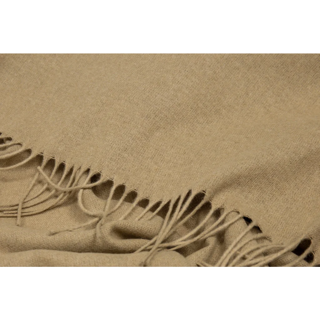 Paddington Throw Blanket Fine Wool Blend - Camel - Furniture