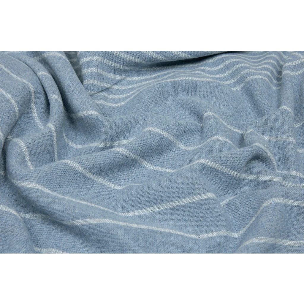 Paddington Throw Blanket Fine Wool Blend - Forever Blue
