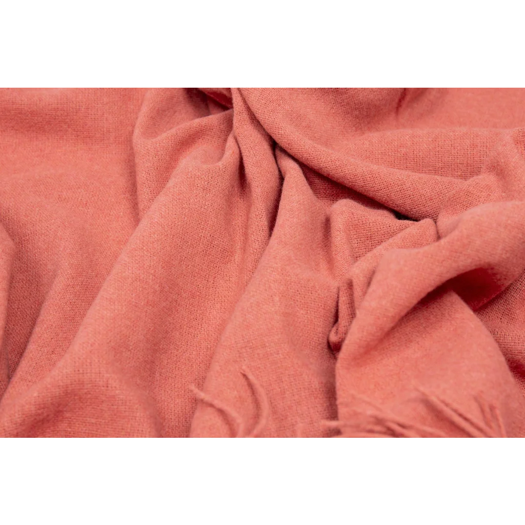 Paddington Throw Blanket Fine Wool Blend - Peach - Furniture