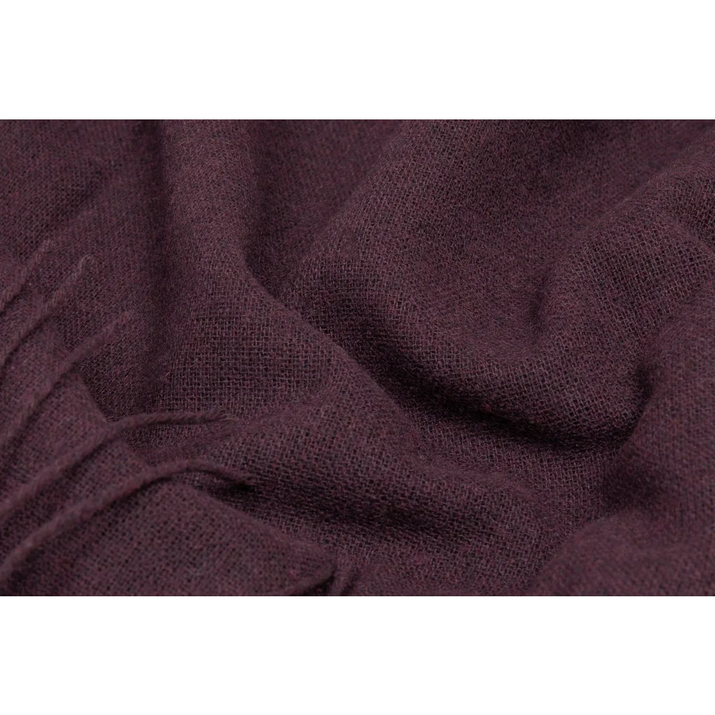 Paddington Throw Blanket Fine Wool Blend - Plum - Home &