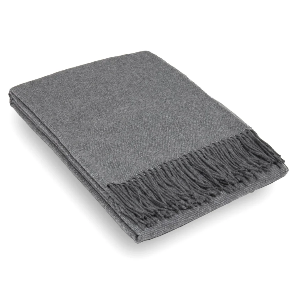 Paddington Throw Blanket Fine Wool Blend - Slate - Furniture