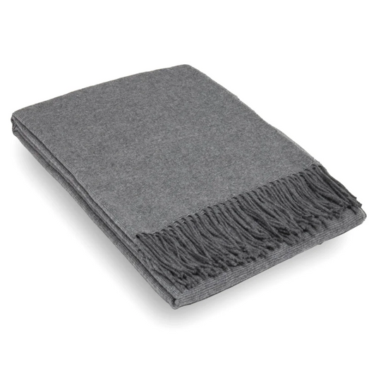 Paddington Throw Blanket Fine Wool Blend - Slate - Furniture