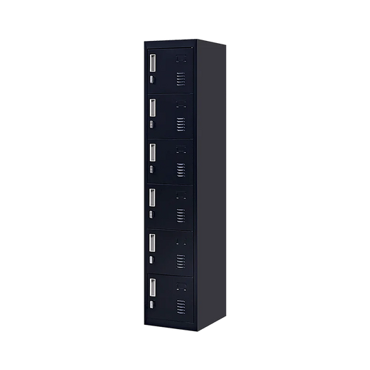 Padlock-Operated Lock 6-Door Locker for Office Gym Shed