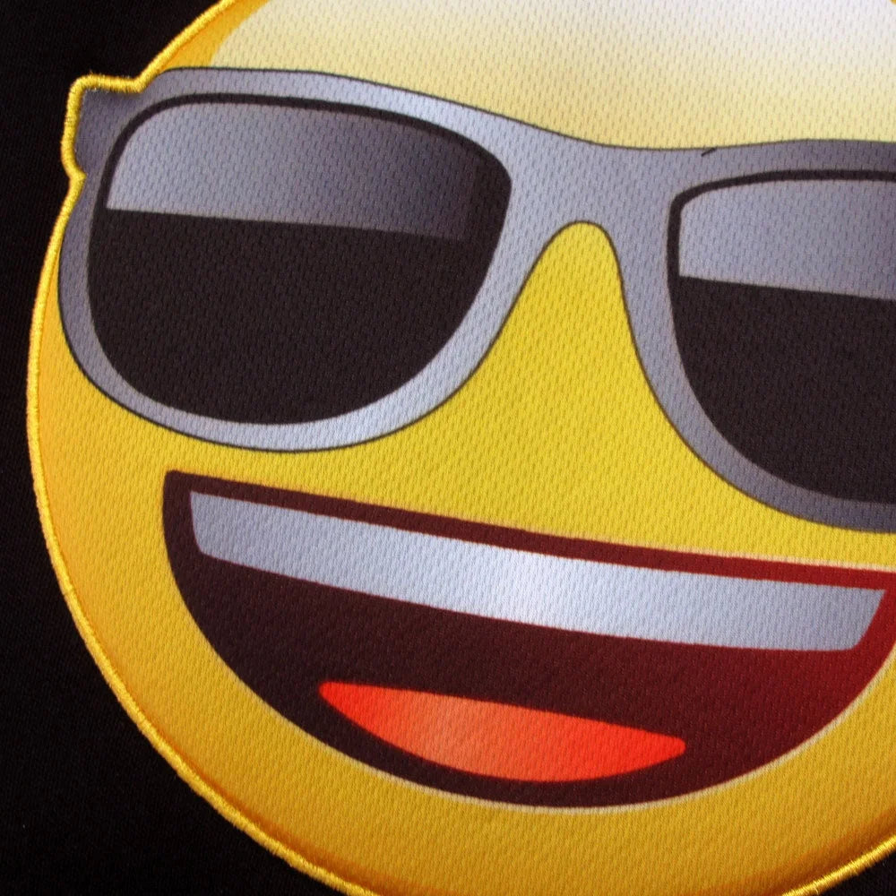 Pair of Emoji Car Front Seat Covers Sunglasses Faces - Auto