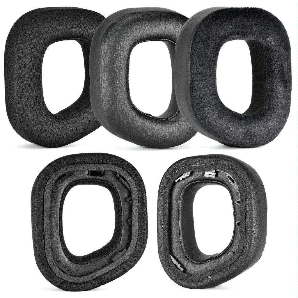 Pair Of Plush Earmuffs For Corsair Hs80 Rgb Headphones - Leather & Velvet-1915198089271054337