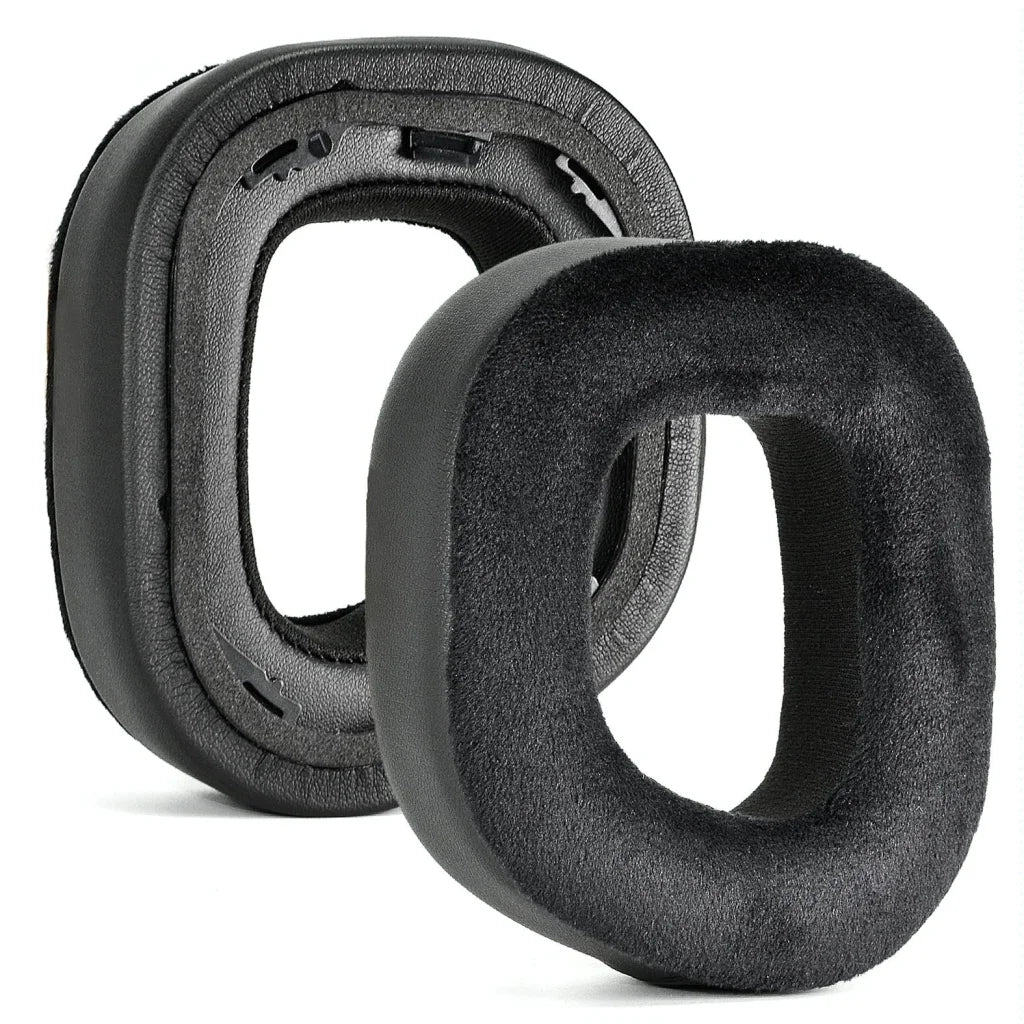 Pair Of Plush Earmuffs For Corsair Hs80 Rgb Headphones - Leather & Velvet-1915198089271054341