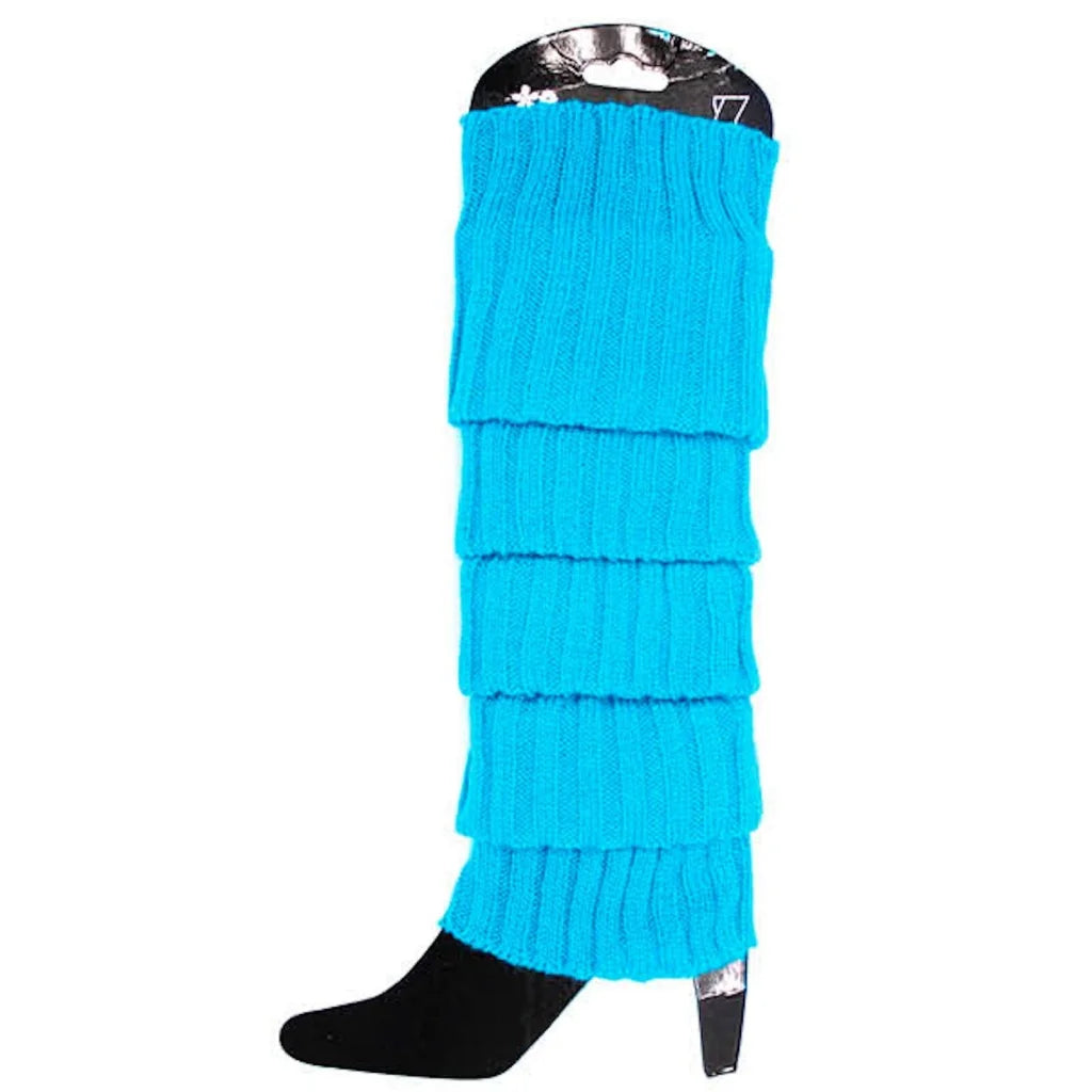 Pair of Womens Leg Warmers Disco Winter Knit Dance Party