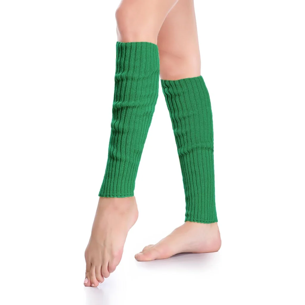 Pair of Womens Leg Warmers Disco Winter Knit Dance Party
