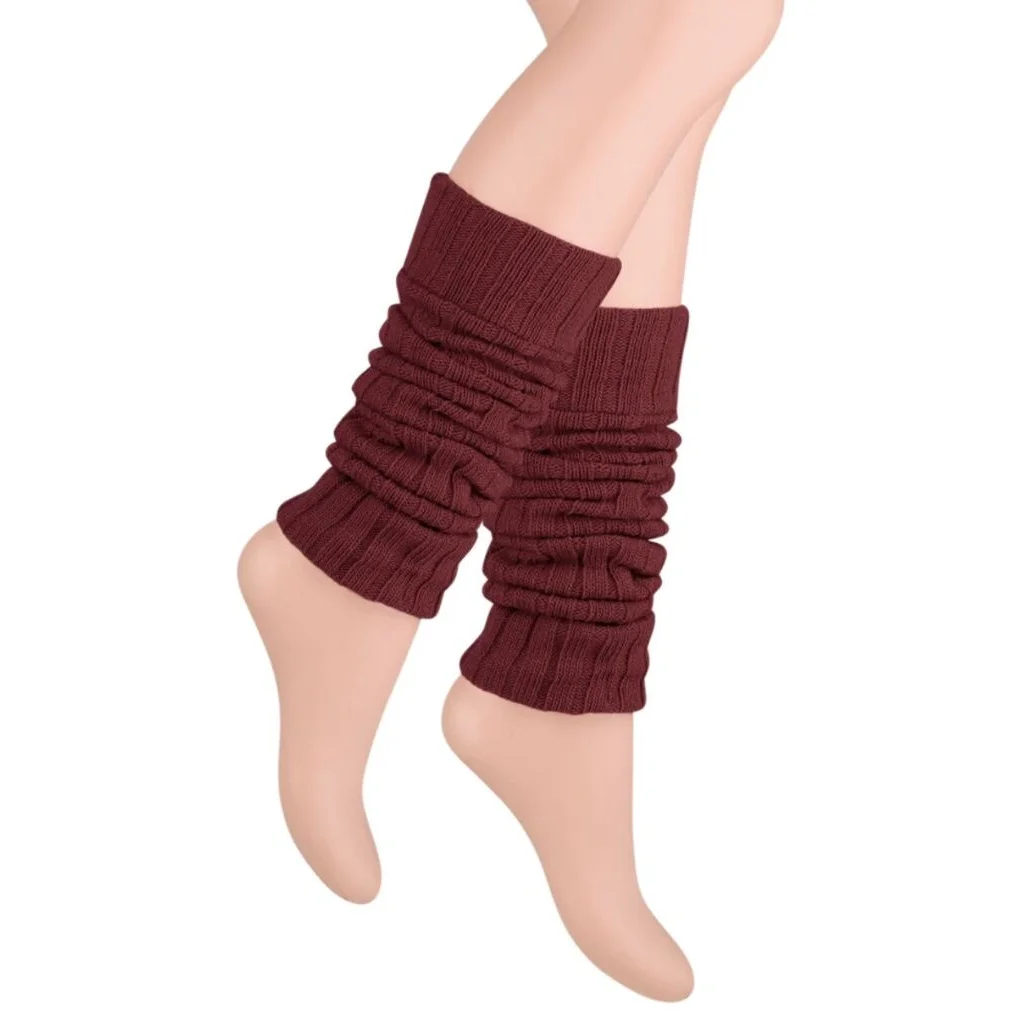 Pair of Womens Leg Warmers Disco Winter Knit Dance Party